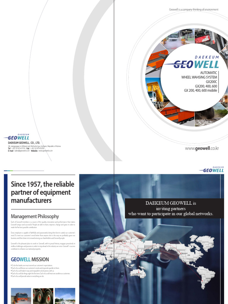 Automatic Wheel Washing Systems by Geowell | PDF | Pump | Washing Machine