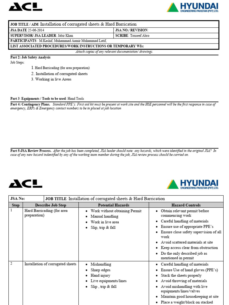 Hard Barrication Installation Guidelines | PDF | Workplace | Working ...