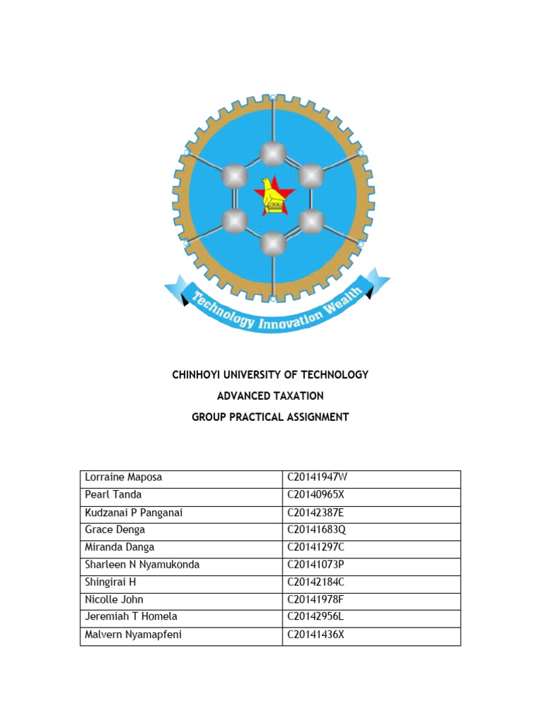 Group 1 Advanced Tax Practical Assignment Cut Hotel | PDF