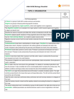 2 Organisation Biology Checklist