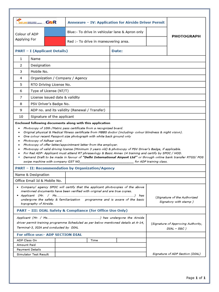 Airside Driver Permit Application Guide | PDF | Driver's License