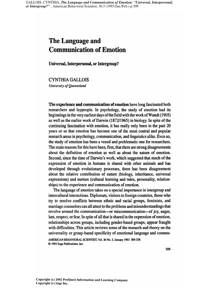 The language and communication of emotion download free pdf