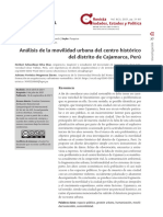 Análisis de La Movilidad Urbana Del Centro Histórico Del Distrito de Cajamarca, Perú