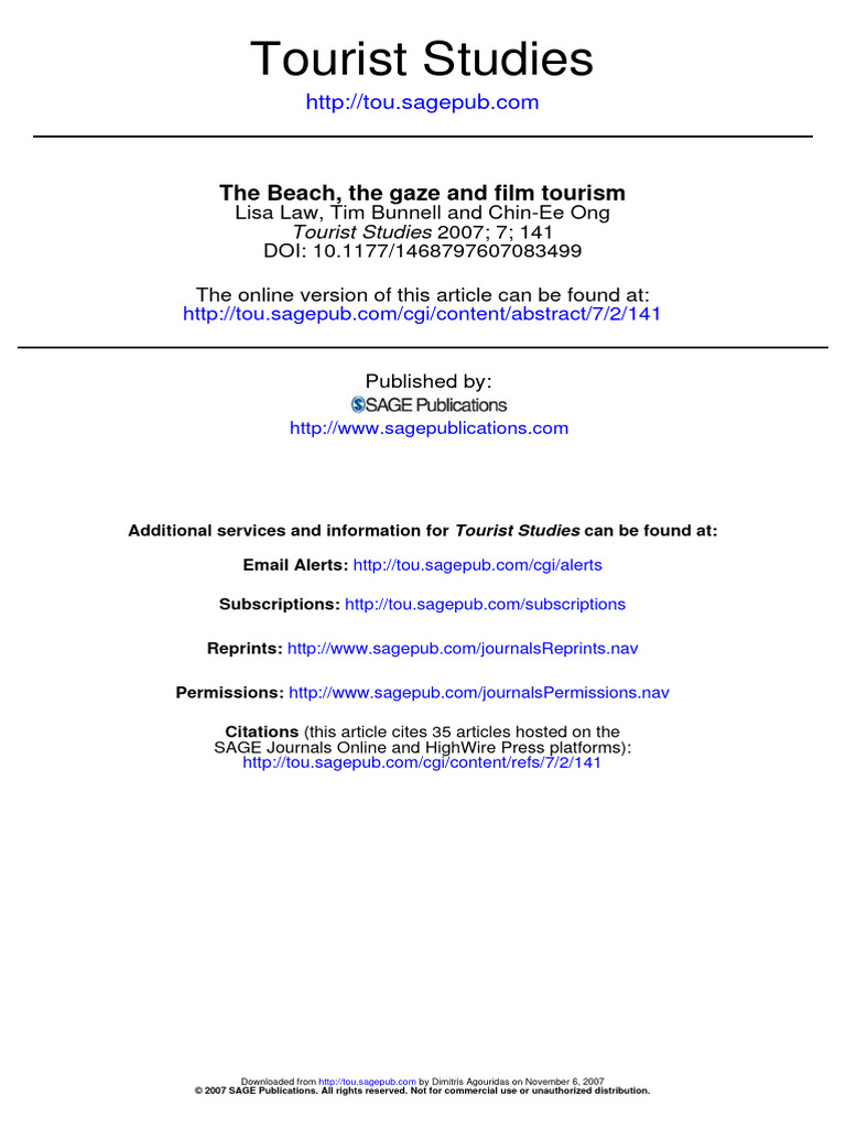 The Beach The Gaze And Film Tourism Pdf Tourism Thailand