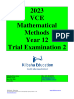 2023 VCE Mathematical Methods Year 12 Trial Examination 2