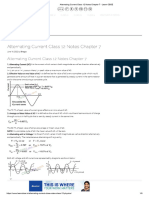 Alternating Current Class 12 Notes Chapter 7 - Learn CBSE