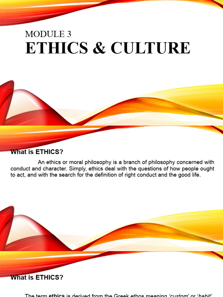 Ethics Culture Pdf