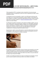 FORMATAÇÃO DE MONOGRAFIA
