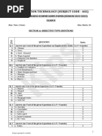 402 InformationTechnology Class X Sample Paper 1 AnswerKey