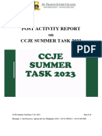 Post Activity Report On Ccje Summer Tasking 2023 2