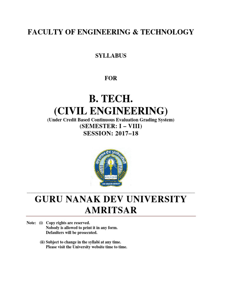 Btech Civil Engineering I To Viii | PDF | Electric Motor | Fourier ...