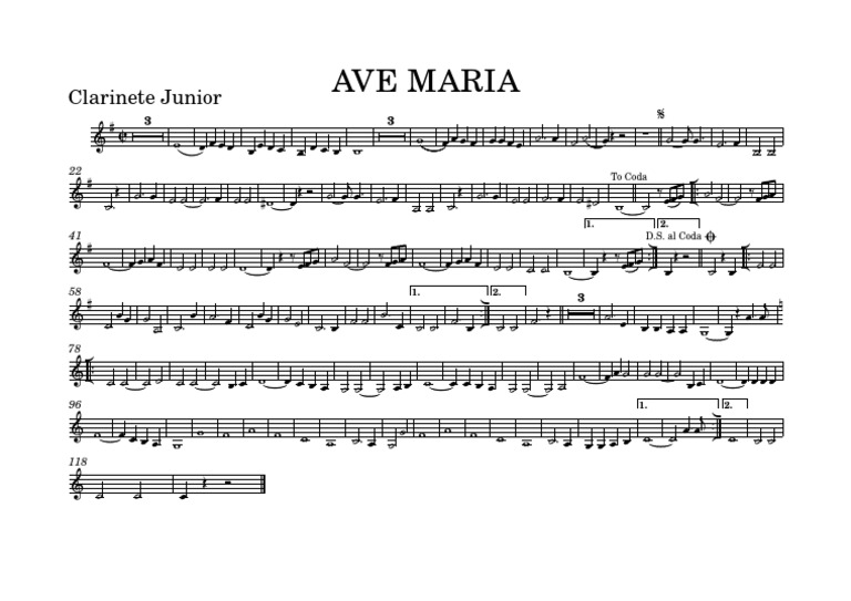 Ave maria clarinete em bb pdf