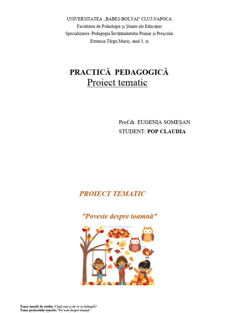 Proiect Tematic | PDF
