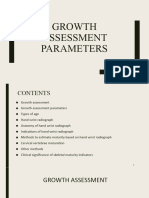 Growth Assessment Parameters