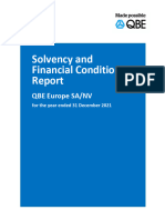 Qbe Europe Solo Solvency and Financial Condition Report 2021