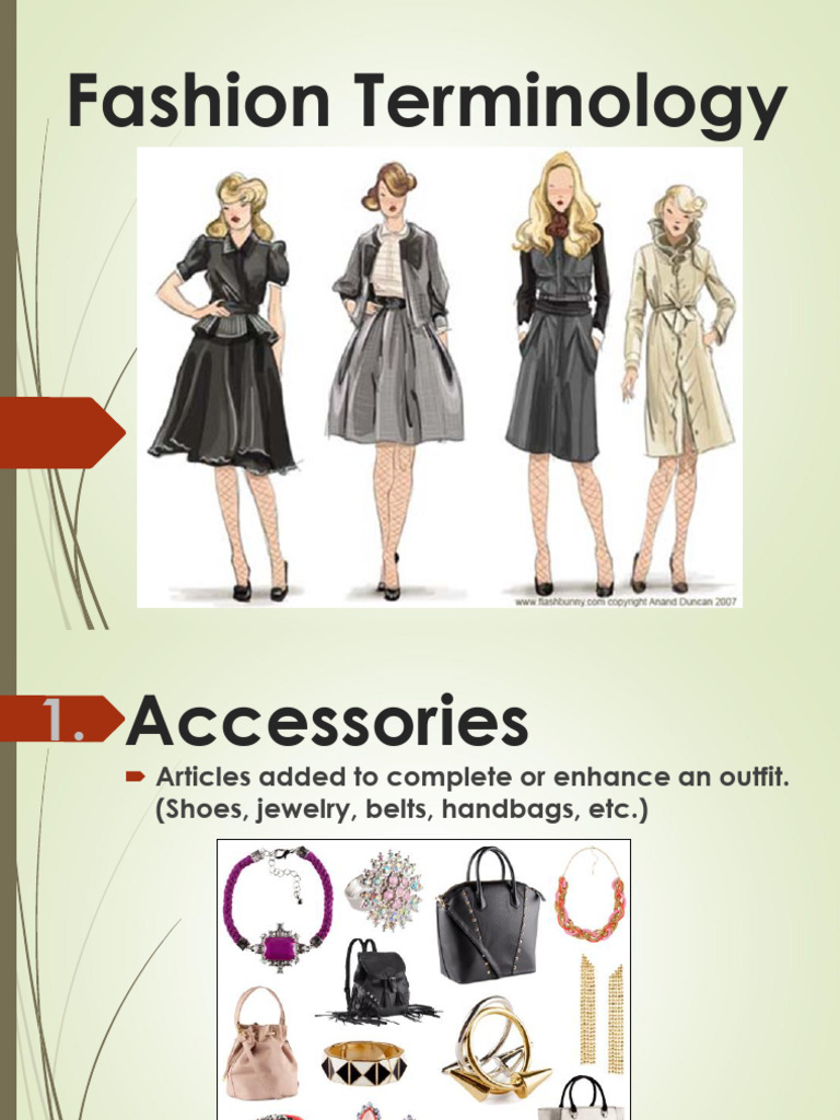 Fashion Terminology Explained | PDF | Clothing | Fashion