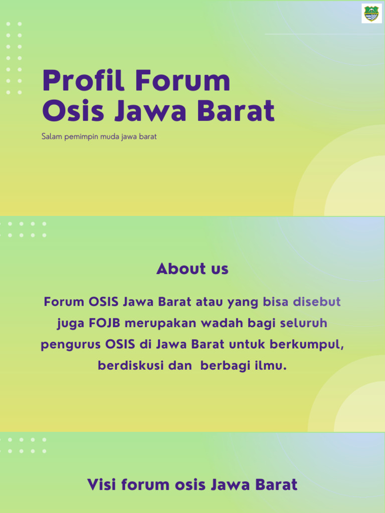 Profil Forum OSIS Jawa Barat (FOJB) | PDF | Karier & Perkembangan
