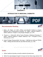H01033-Hóa Dư C 1-Lecture 1-Introduction To Medicinal Chemistry