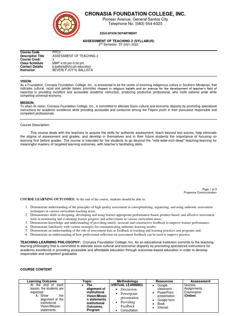 PPC3 | PDF | Educational Assessment | Rubric (Academic)