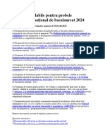 Programe Valabile Pentru Probele Examenului Național de Bacalaureat 2024