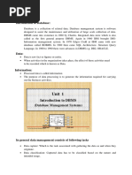 Unit-I Notes DBMS