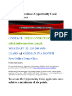 Germany Introduces Opportunity Card