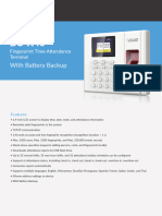 With Battery Backup: Fingerprint Time Attendance Terminal