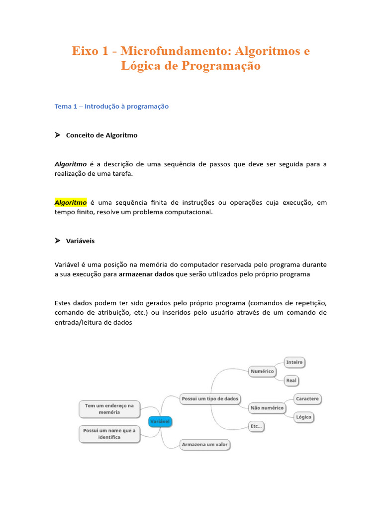 Algoritmos e Lógica de Programação | PDF | Algoritmos | C Sharp ...