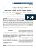 Experimental Study of The Dynamic Characteristics of Rubber Mounts For Agricultural Tractor Cabin