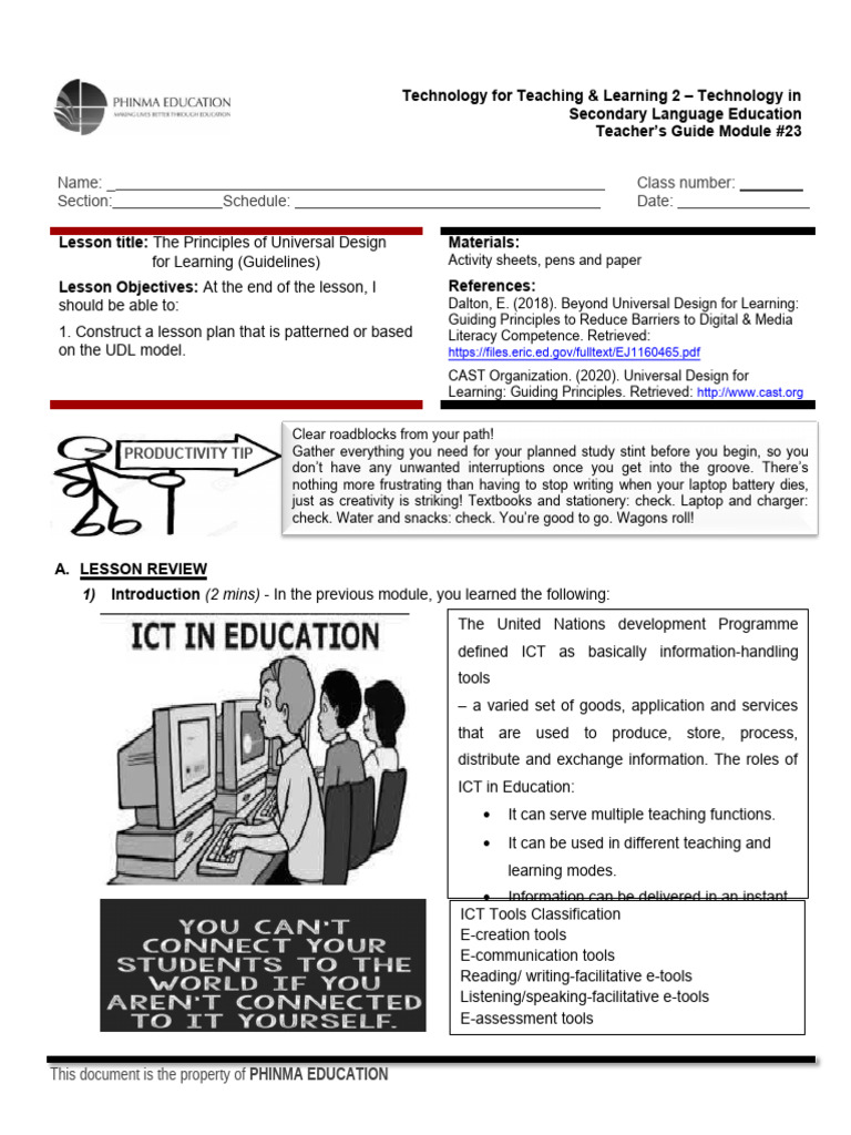 Edu542 Sas Lesson 23 Pdf Learning Teachers