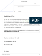 Level Test - Test-English