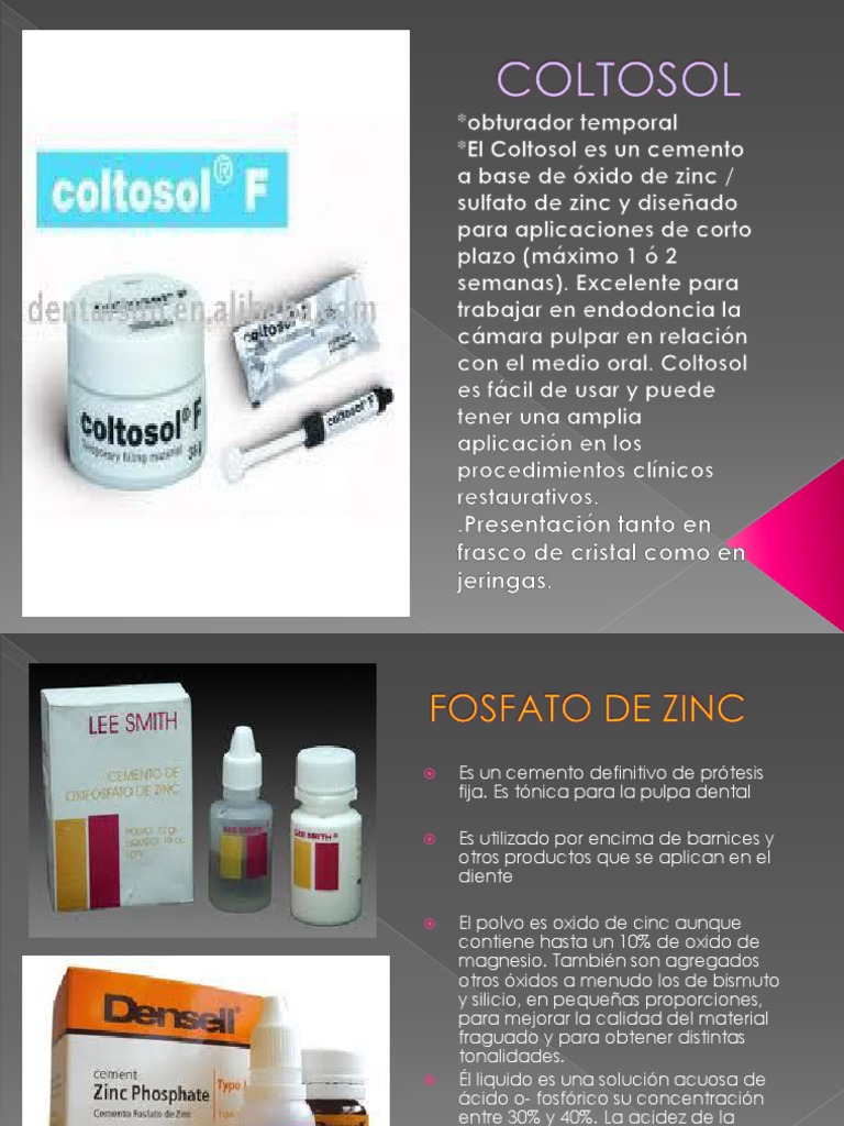 coltosol | Diente humano | Aluminio