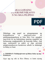 Mga Gawaing Pangkomunikasyon NG Mga Pilipino