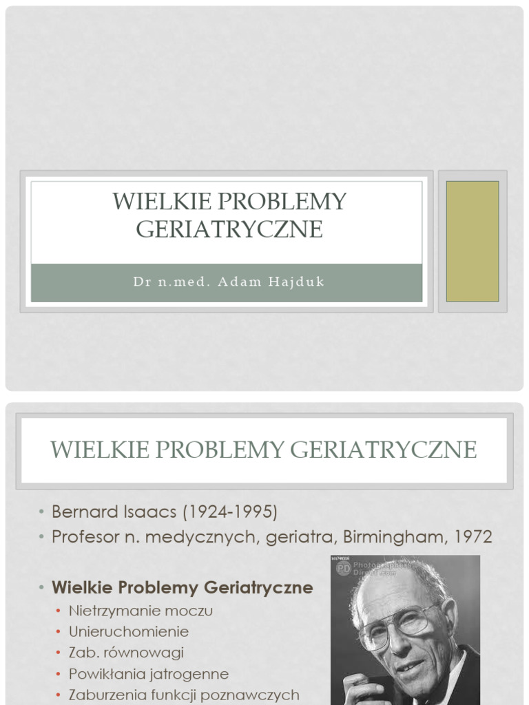PL Wielkie Problemy Geriatryczne 2021 Pielęgniarki | PDF