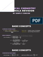 Physical Chemistry Formula Revision by Simply Concise