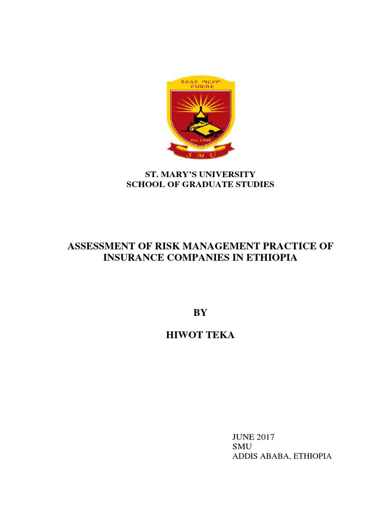 Final Version of Research Assessement of Risk Management | PDF | Risk ...
