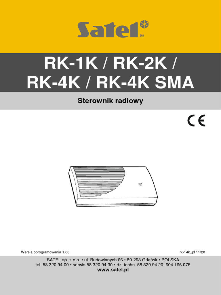 RK-1K / RK-2K / Rk-4K / Rk-4K Sma: Sterownik Radiowy | PDF