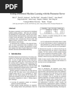 Scaling Distributed Machine Learning With The Parameter Server