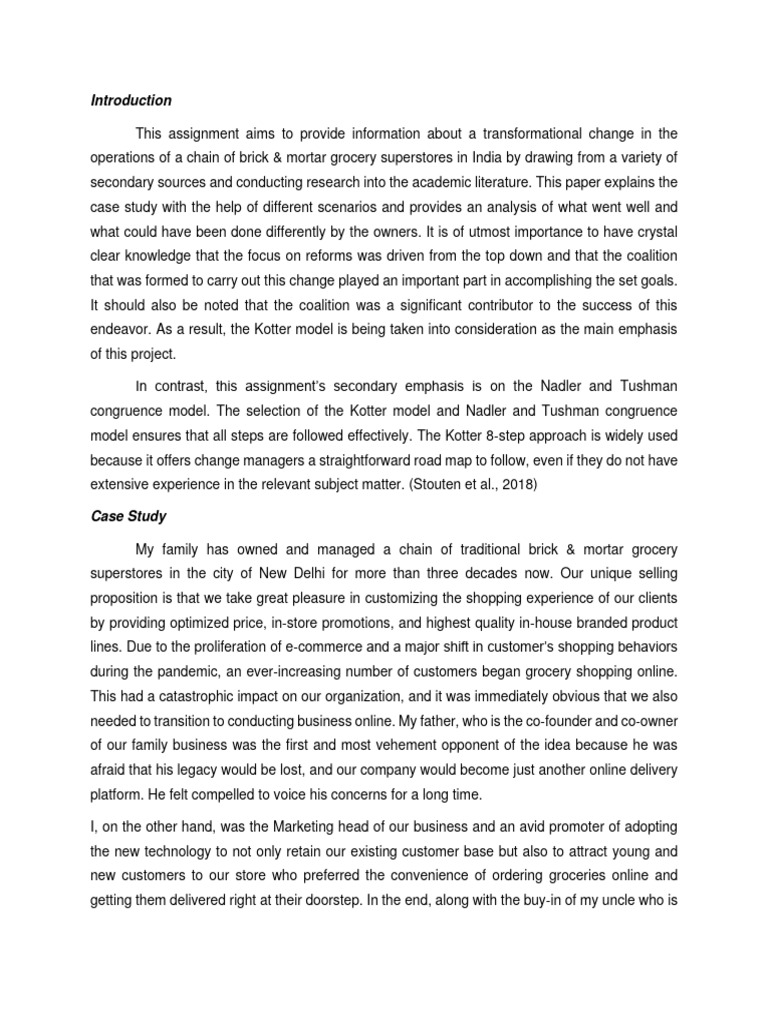 Transforming Indian Grocery Chains | PDF | Change Management | Retail