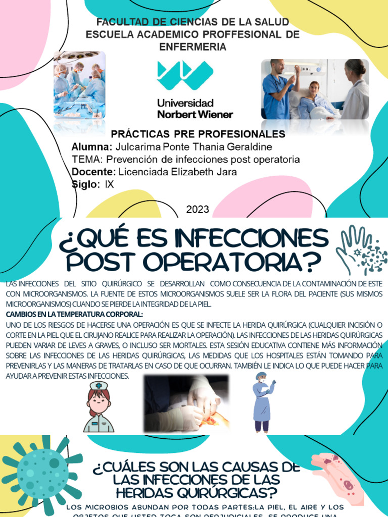 Prevención De Infecciones Post Operatoria Pdf
