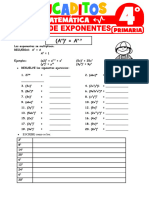 Teoria de Exponentes para Cuarto Grado de Primaria