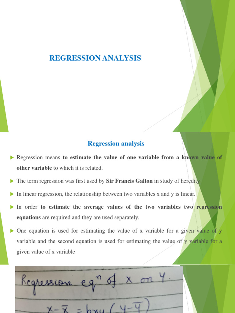 Regression analysis pdf
