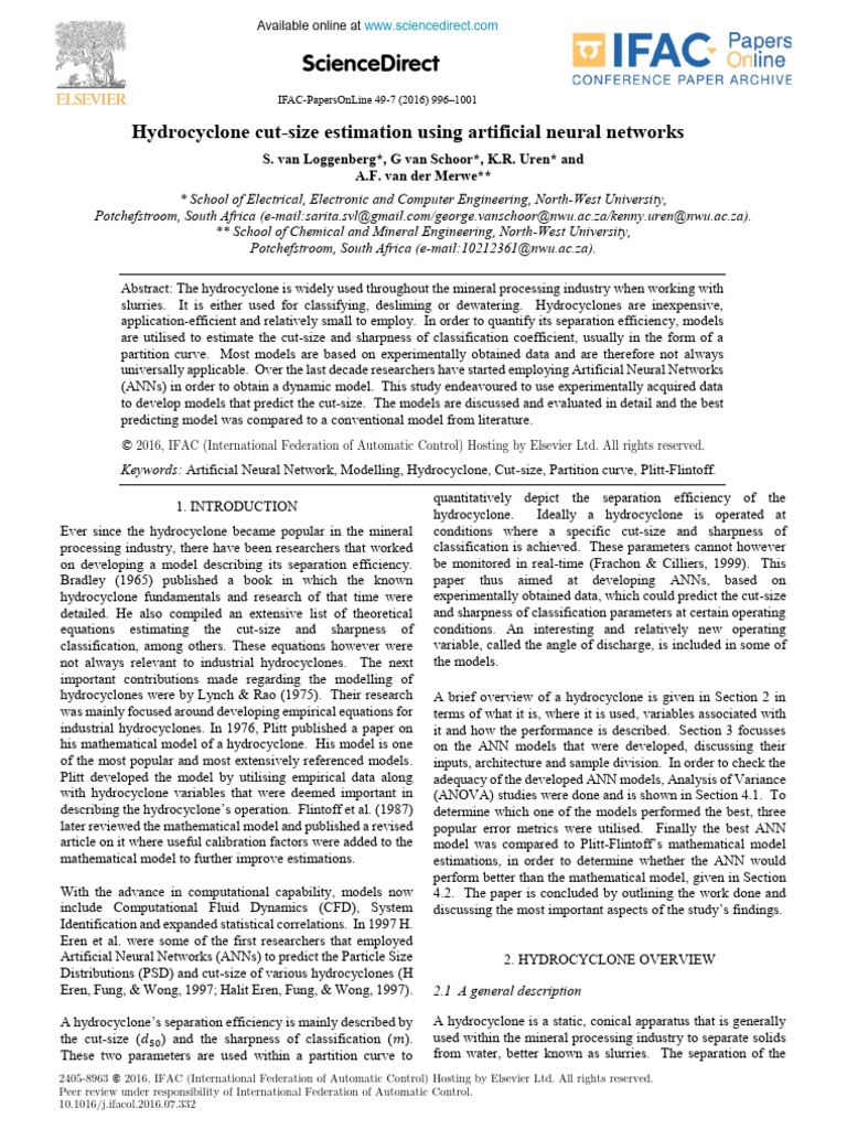 Hydrocyclone Cut-Size Prediction | PDF | Analysis Of Variance | Statistics