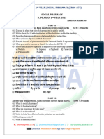 Social Pharmacy 2023 Question Paper