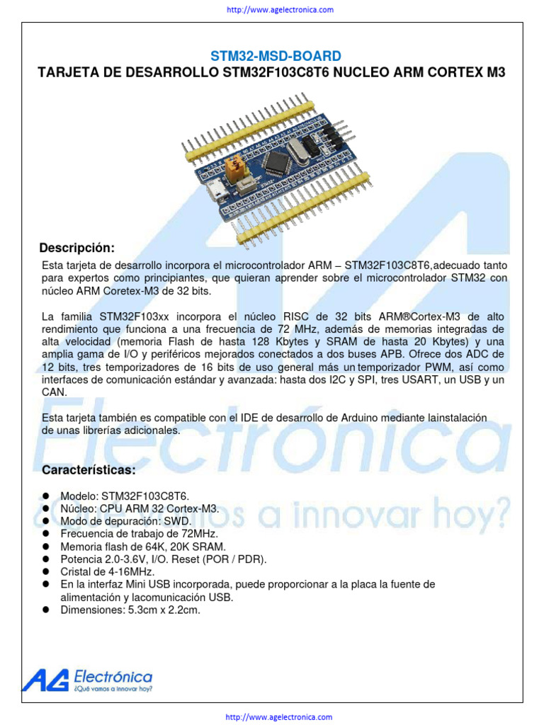 Stm32 MSD Board | PDF | Microcontrolador | Arduino