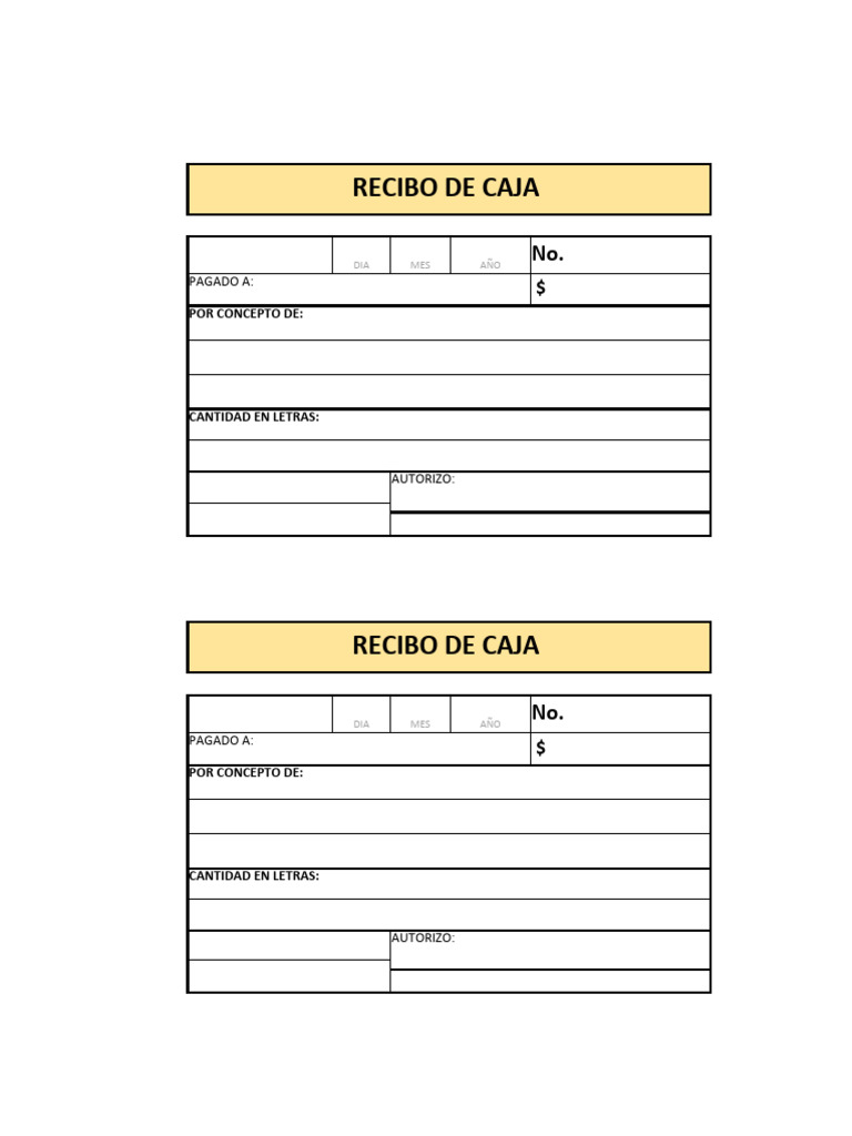vALE DE cAJA | PDF