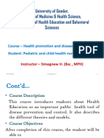 Health Promotion and Disease Prevention