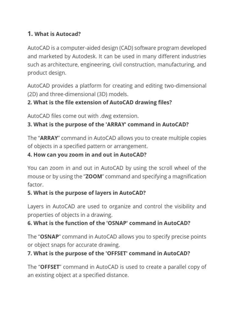 AutoCAD Zoom Commands Overview | PDF | Auto Cad