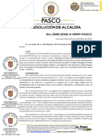 Resolución de Alcaldía #365 - Aprobar La Donación Del Predio A Favor de La Universidad Nacional Daniel Alcides Carrión