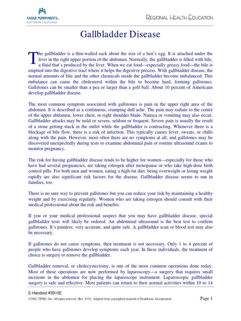 5263 Gallbladder - tcm28 552977 | PDF | Gallbladder | Medical Specialties